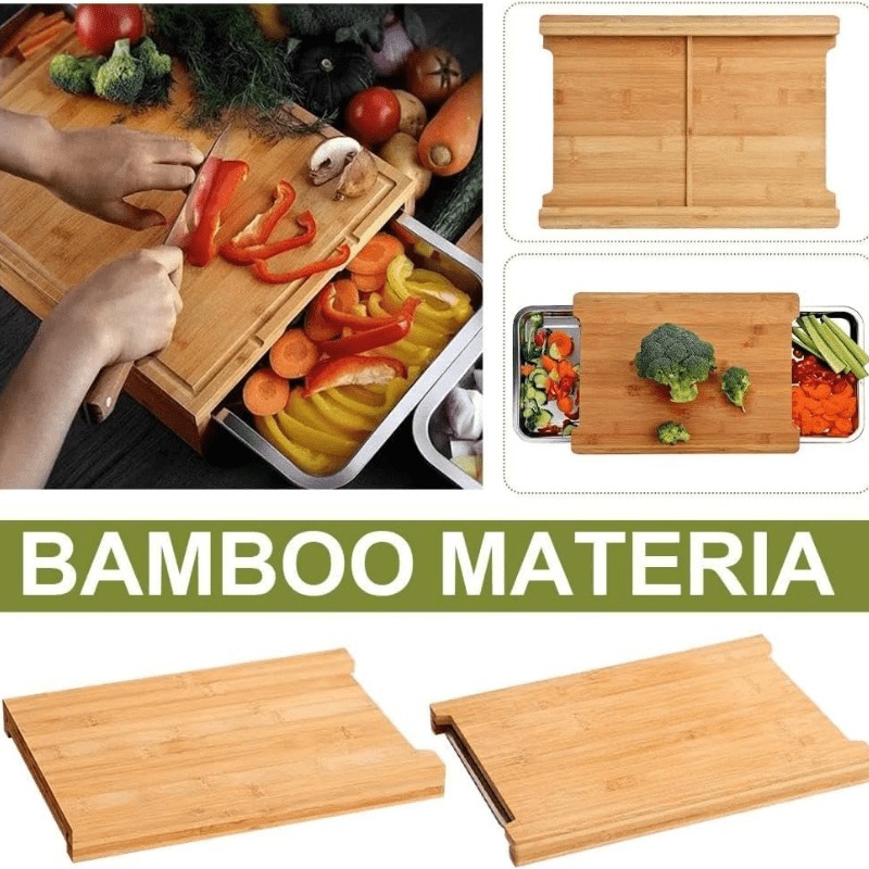 Bamboo Cutting Board - Multifunctional Bamboo Cutting Board with A