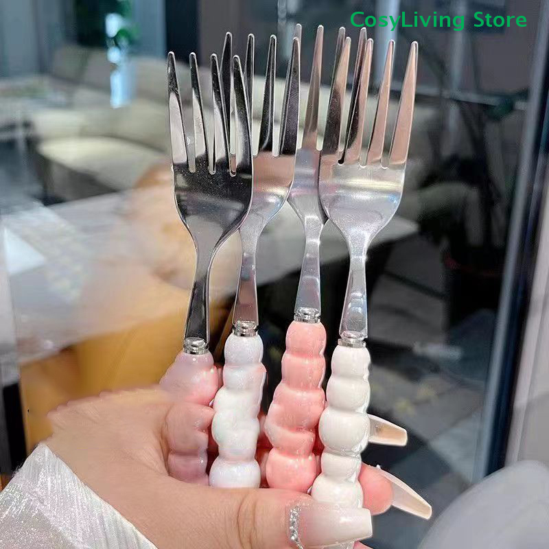 Kitchen Gadgets List - Steak Stainless Steel Fork Pearl Handle