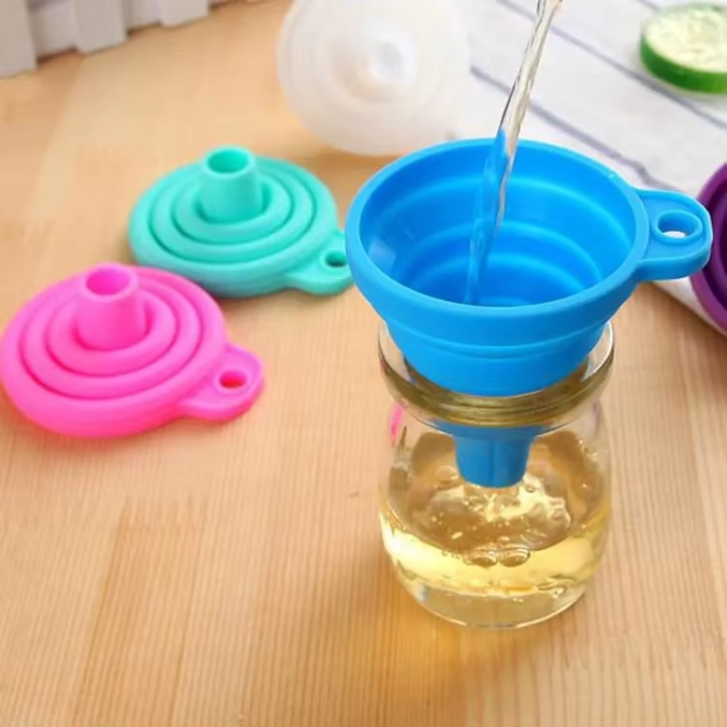 Kitchen Gadgets Worth Buying - 1/2/4PCS Silicone Collapsible mini Foldable Funnel