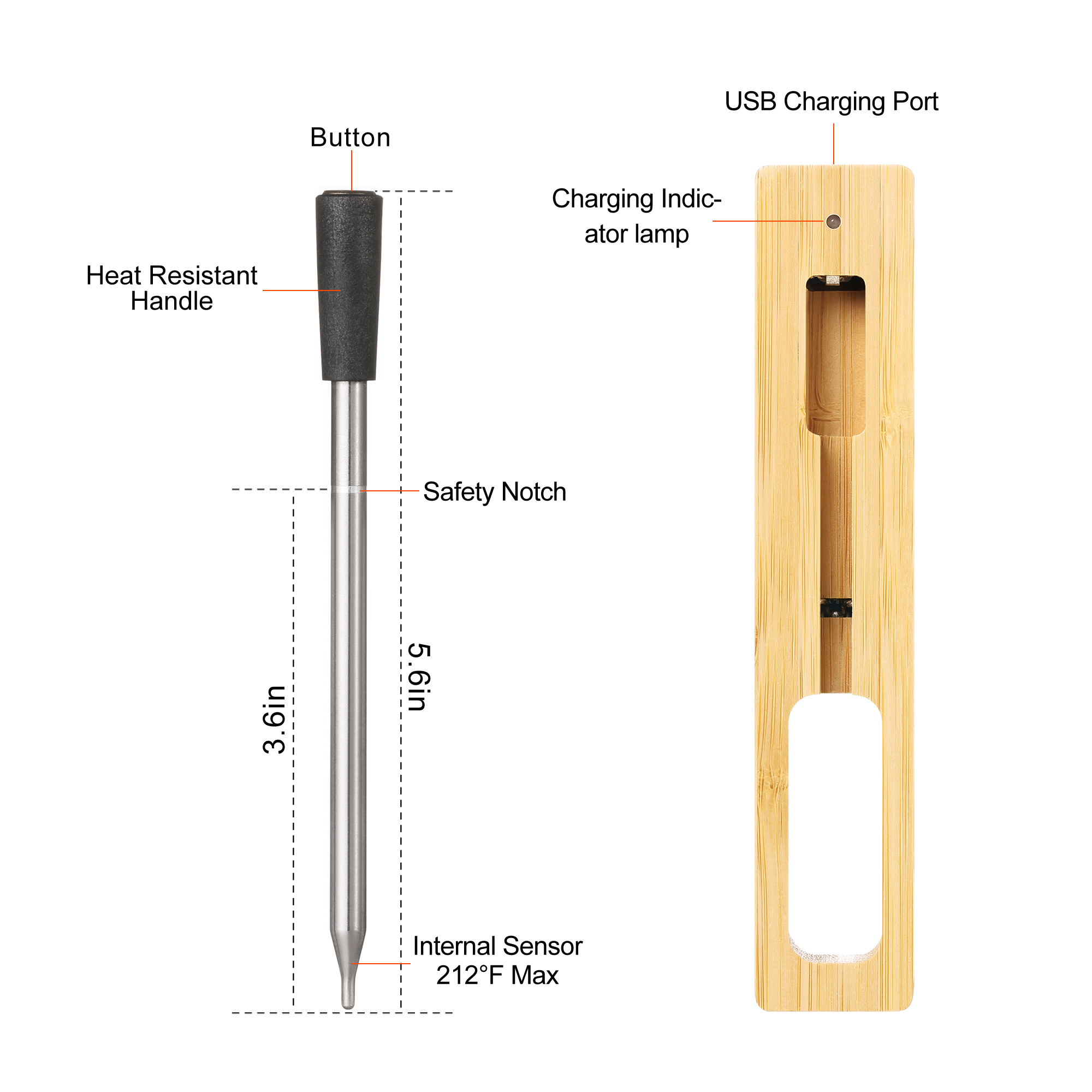 Newest Wireless Meat Food Ther - Kitchen Gadgets List reseña y precio