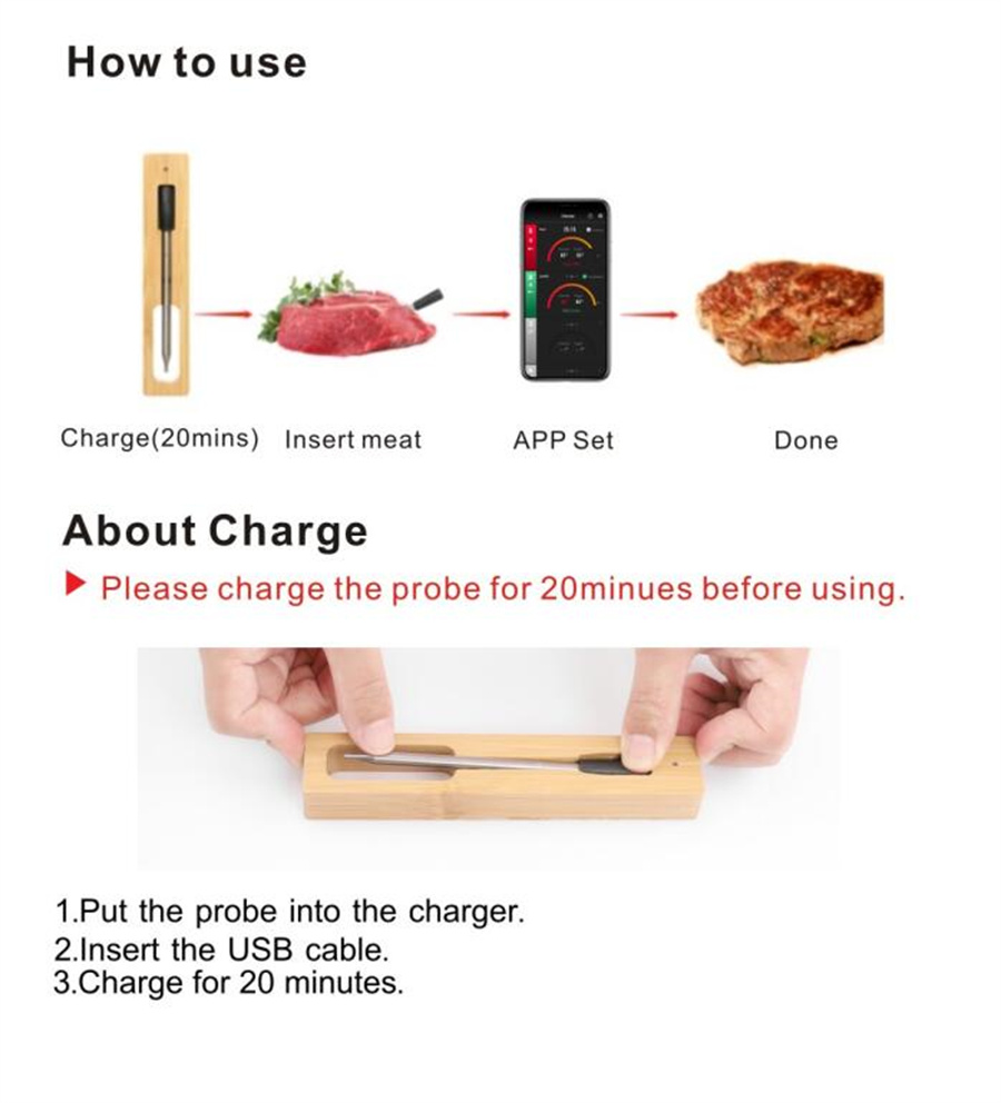 Newest Wireless Meat Food Ther - Kitchen Gadgets List reseña y precio