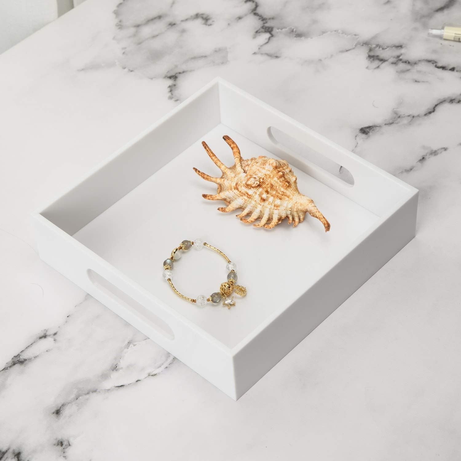 White Sturdy Acrylic Tray with - Kitchen Gadgets & Toys reseña y precio