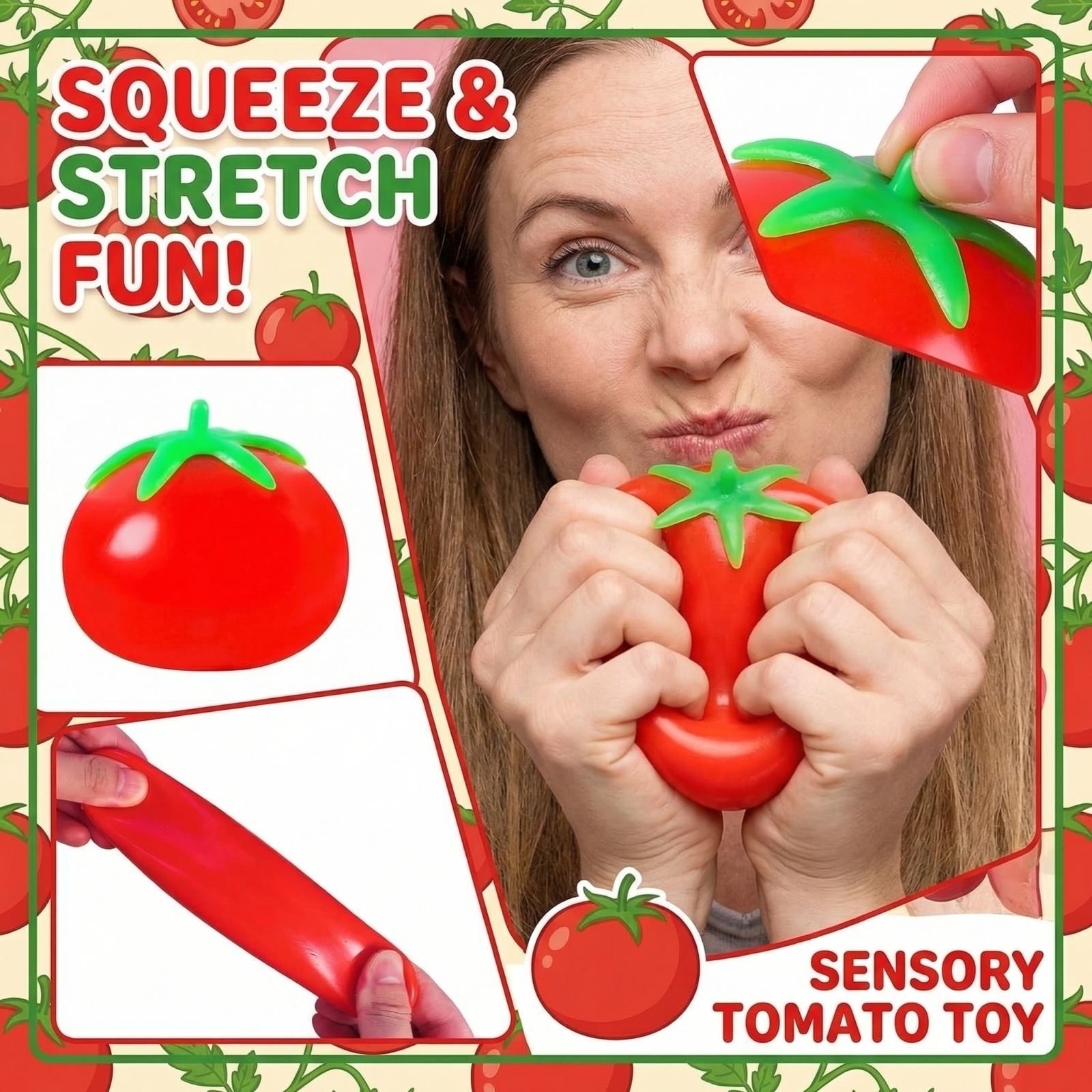 Stretchy Squishy Tomato Toy Sq - Kitchen Gadgets & Toys reseña y precio