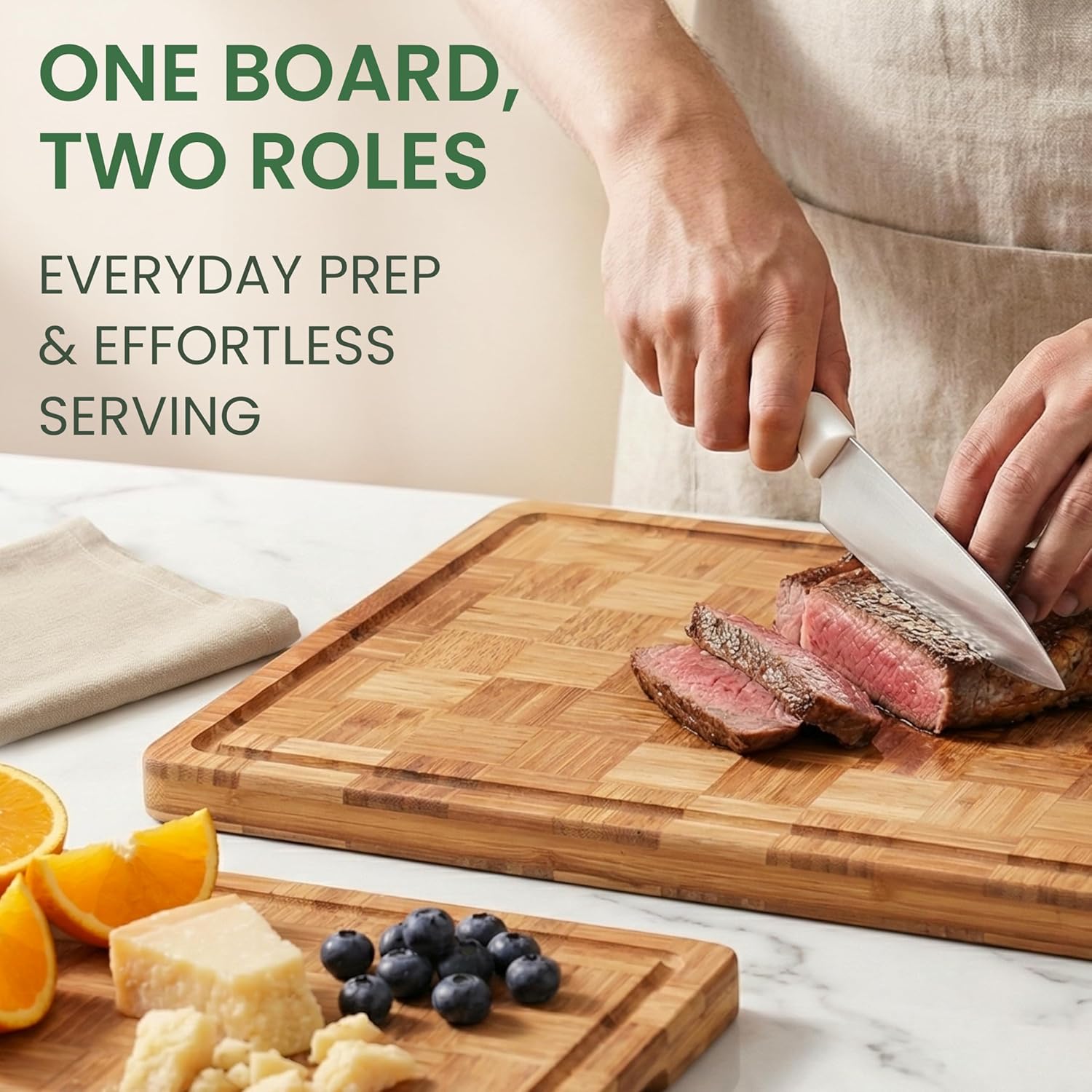 Premium Carbonized Bamboo Cutt - Bamboo Cutting Board reseña y precio