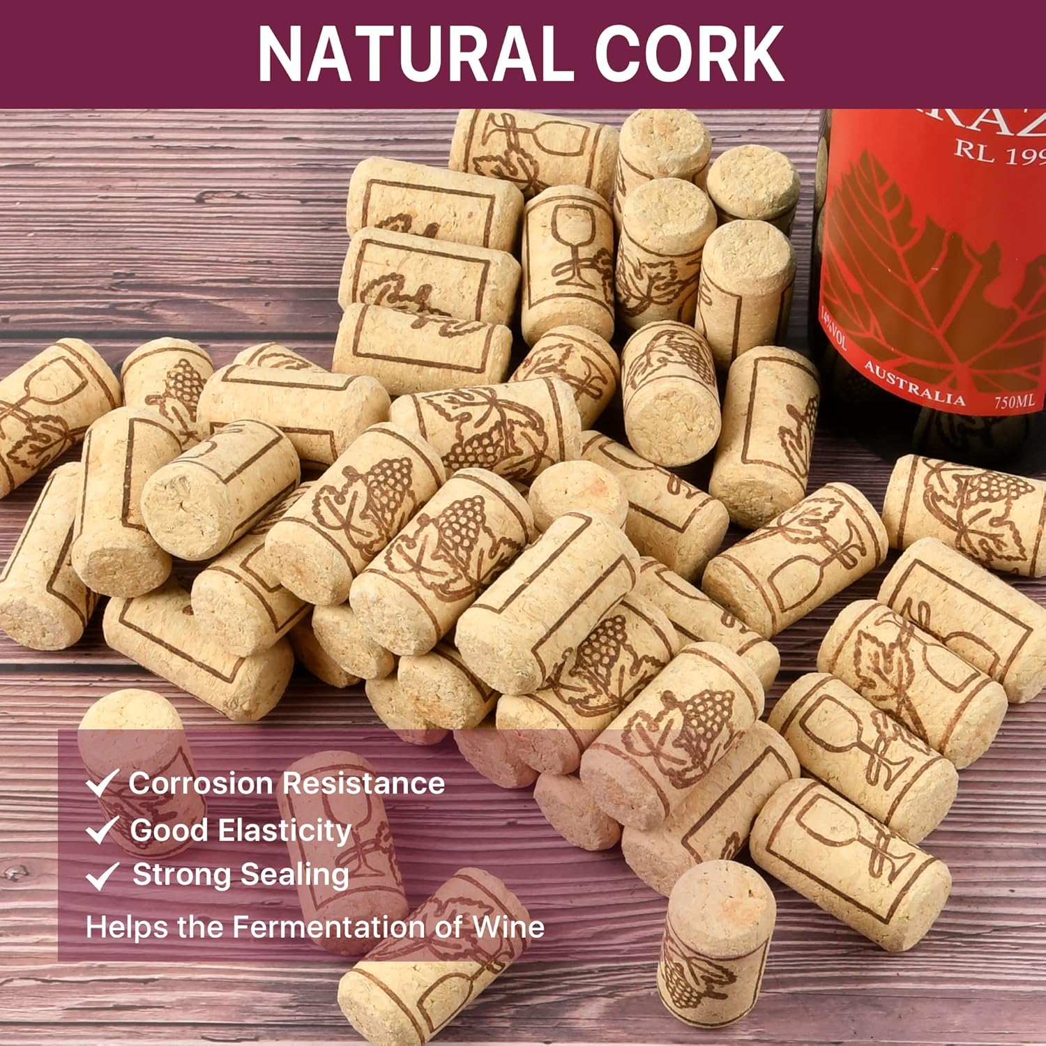 100pcs Wine Cork Stopper Natur - Kitchen Gadgets Worth Buying reseña y precio