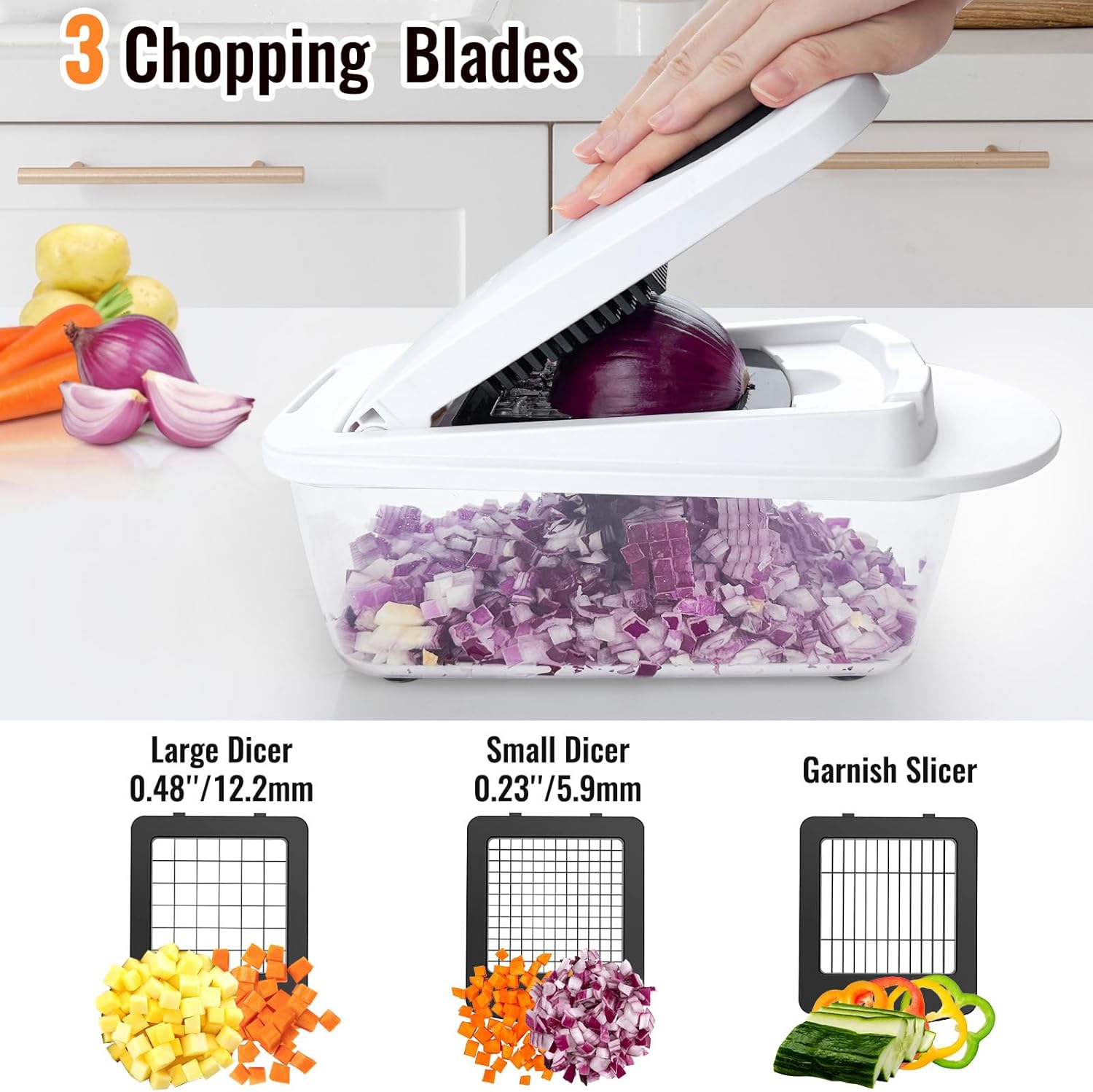 8 Blade All-in-1 Vegetable Cho - Kitchen Gadgets Essential reseña y precio