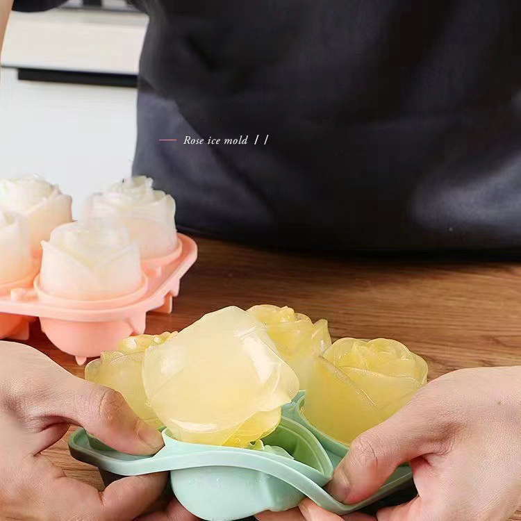 3D Rose Ice Molds 4 Holes Ice  - Kitchen Gadgets Worth Buying reseña y precio