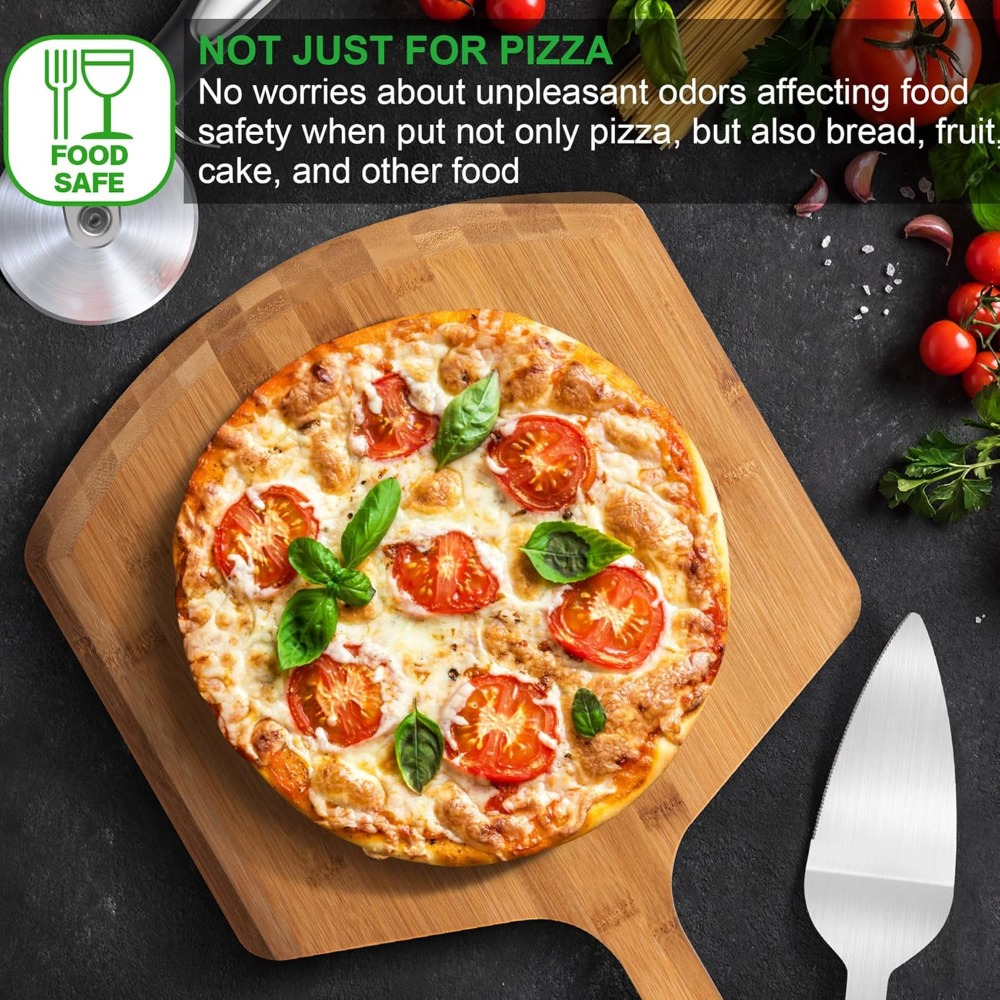 Natural Bamboo Pizza Peel 16 I - Bamboo Cutting Board reseña y precio