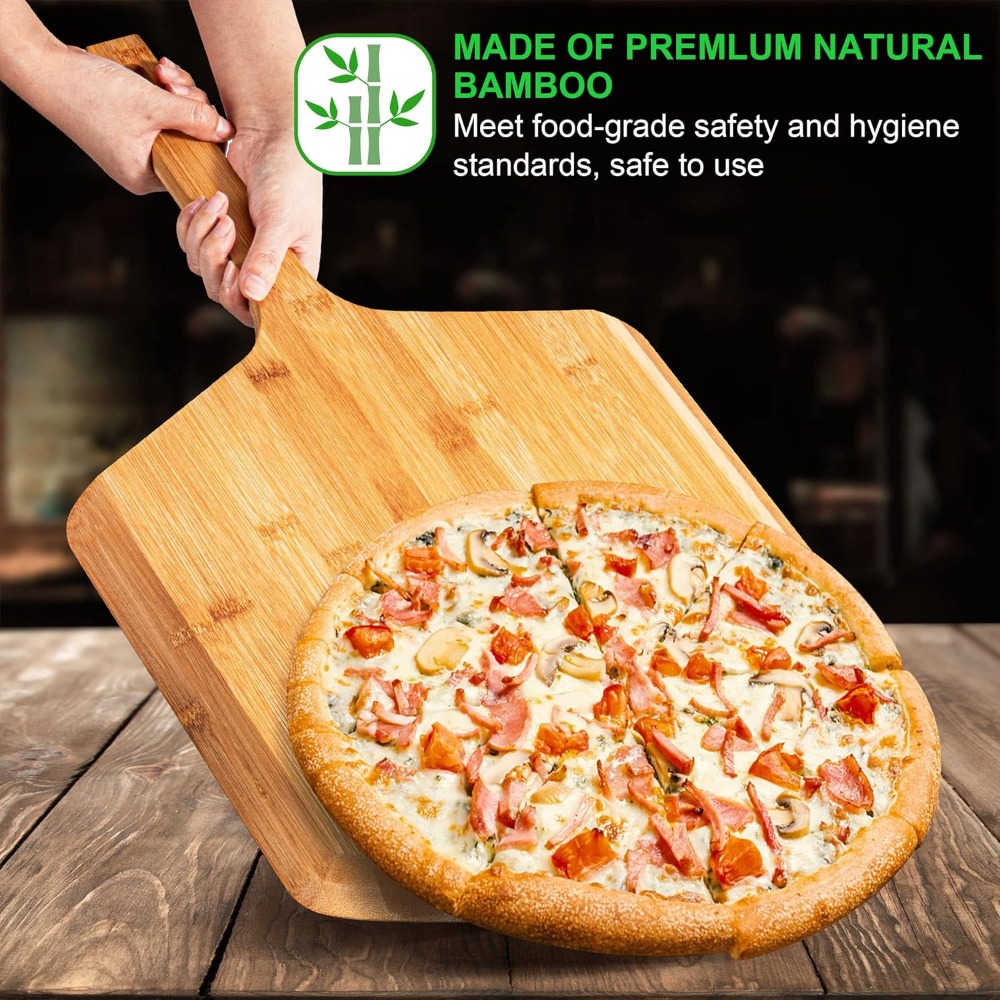 Natural Bamboo Pizza Peel 16 I - Bamboo Cutting Board reseña y precio