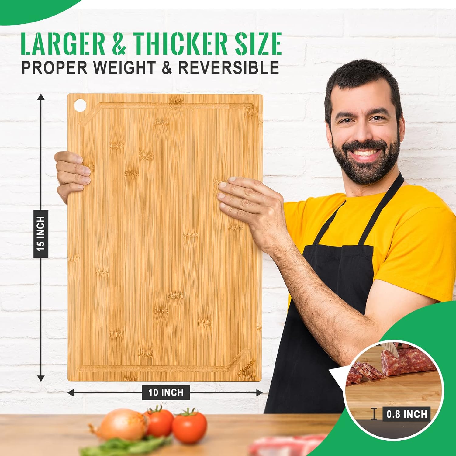 Bamboo Cutting Board for Kitch - Bamboo Cutting Board reseña y precio