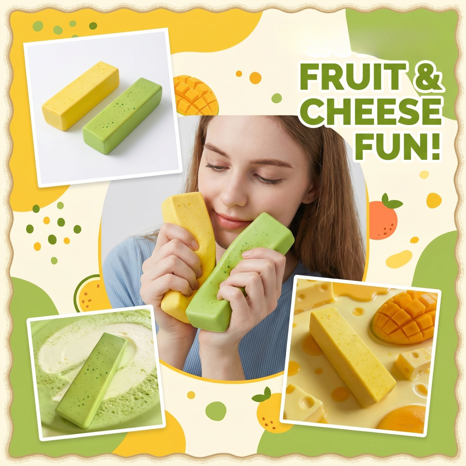 Soft Mango Cheese Bar Squishy  - Kitchen Gadgets & Toys reseña y precio