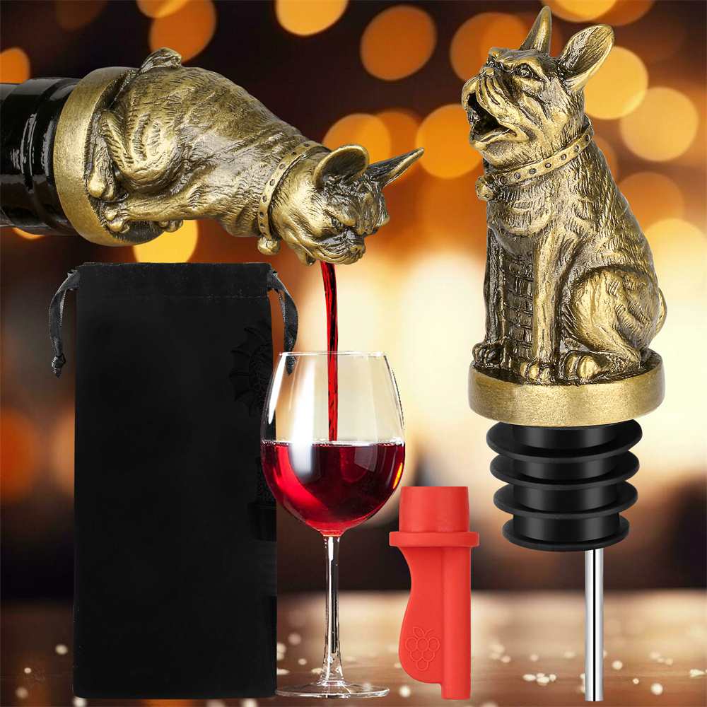 Cute French Bulldog Wine Pouer - Kitchen Gadgets Worth Buying reseña y precio