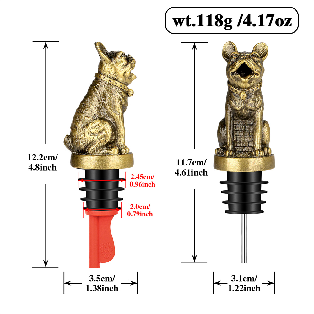 Cute French Bulldog Wine Pouer - Kitchen Gadgets Worth Buying reseña y precio