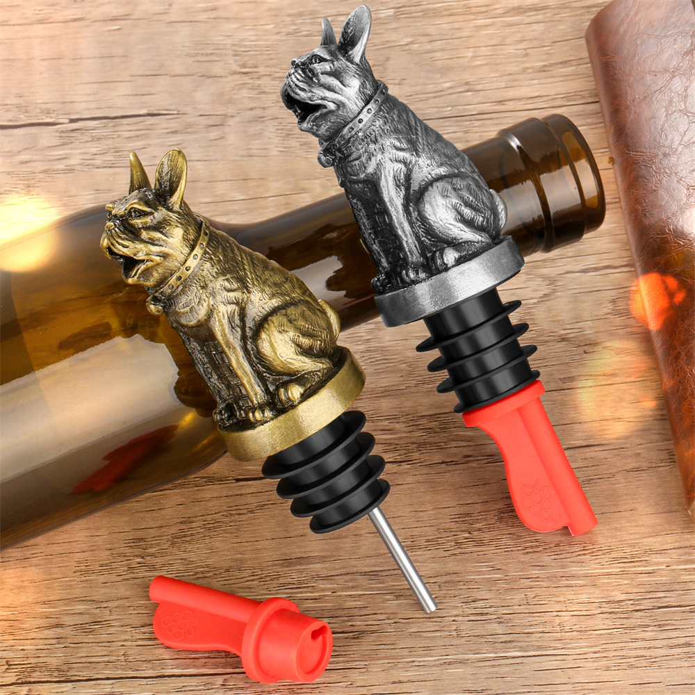 Cute French Bulldog Wine Pouer - Kitchen Gadgets Worth Buying reseña y precio