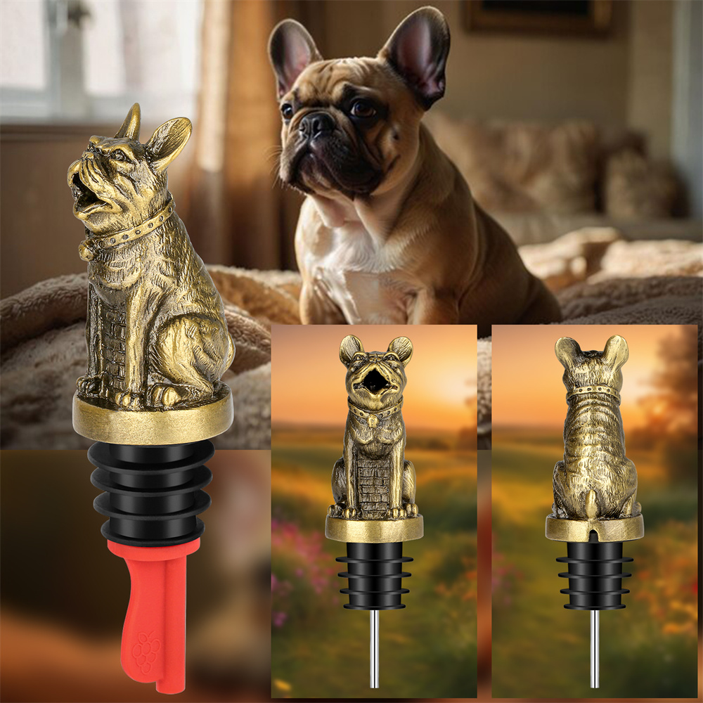 Cute French Bulldog Wine Pouer - Kitchen Gadgets Worth Buying reseña y precio